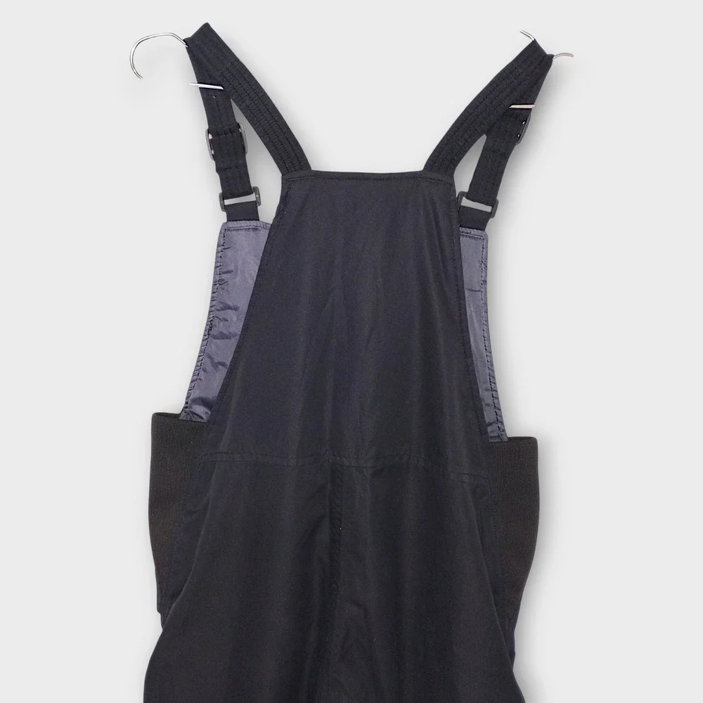 SKI GEAR Kids Sz M Snow Bibs‎ Overalls Black Youth Winter Skiing Snowboarding